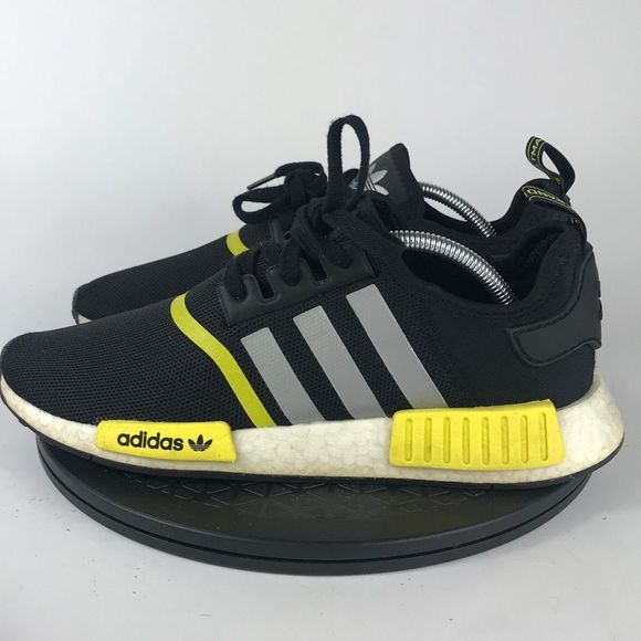 Adidas NMD R1 Black/Yellow Athletic Running Shoes F99713 Men’s Size 11 - Picture 8 of 12